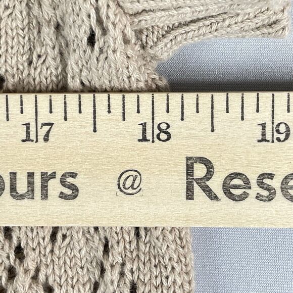 Croft and Barrow Knit Button Down Sweater Women's Large Tan Preppy Academia - Picture 9 of 9